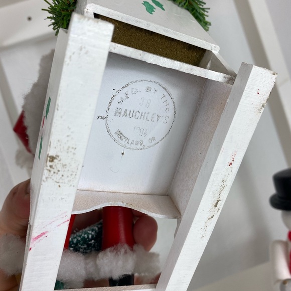 Vintage Wooden Hand Made Smoking Figurines Oregon Mauchleys 1990’s Santa Frosty - Picture 14 of 14